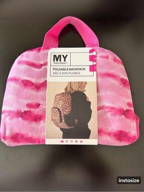 Mytagalongs Pink Cotton Candy Foldable Backpack MSRP $38